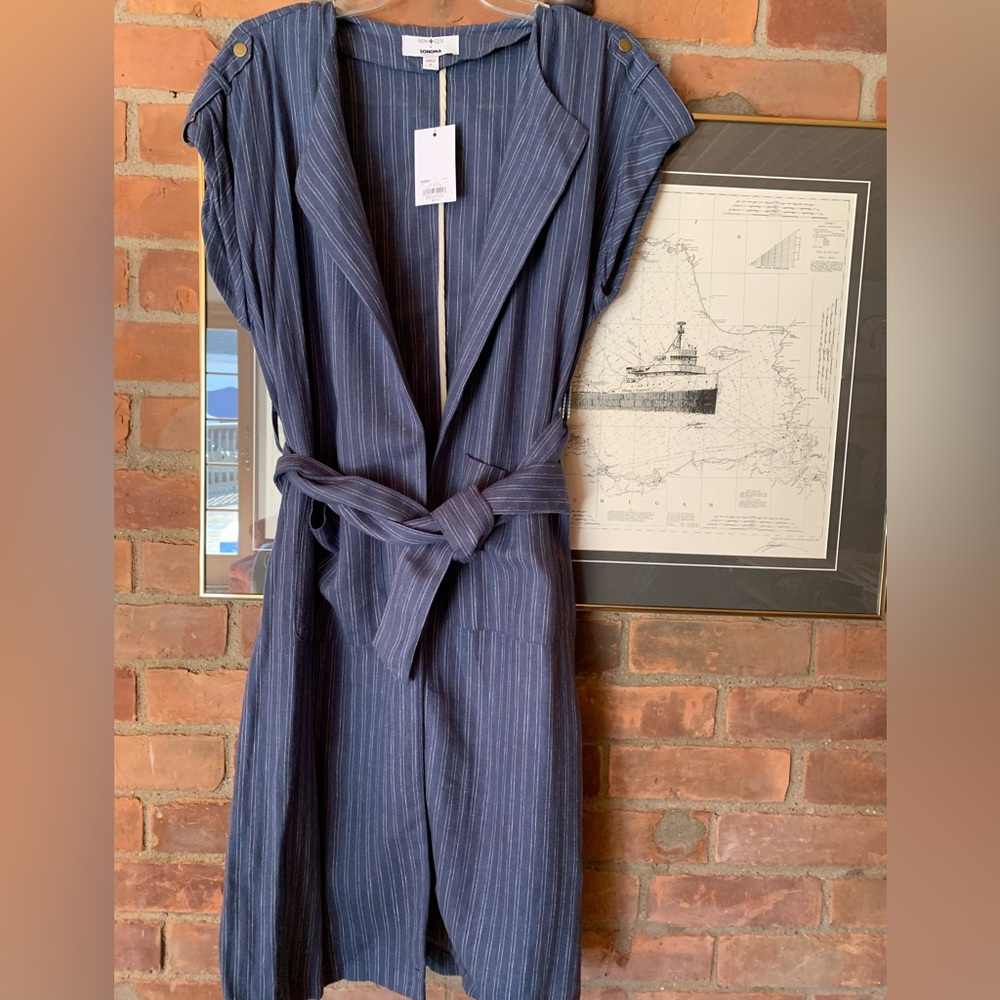 Now & Gen Sonoma Duster Denim Cornflower Blue NWT